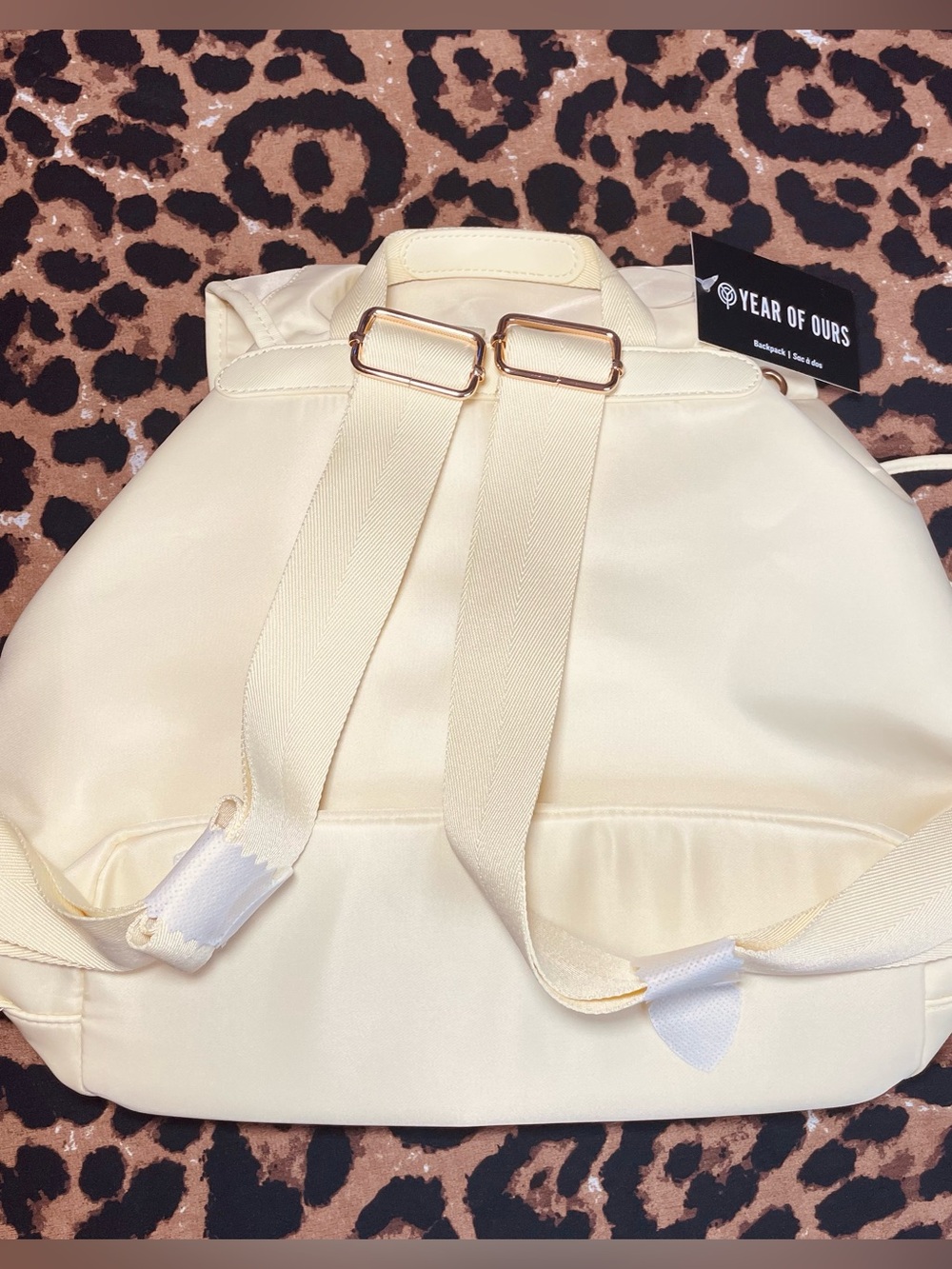 💛 Soft Butter Yellow Nylon Backpack NWT 💛 YOS X FFF BACKPACK - Picture 8 of 8